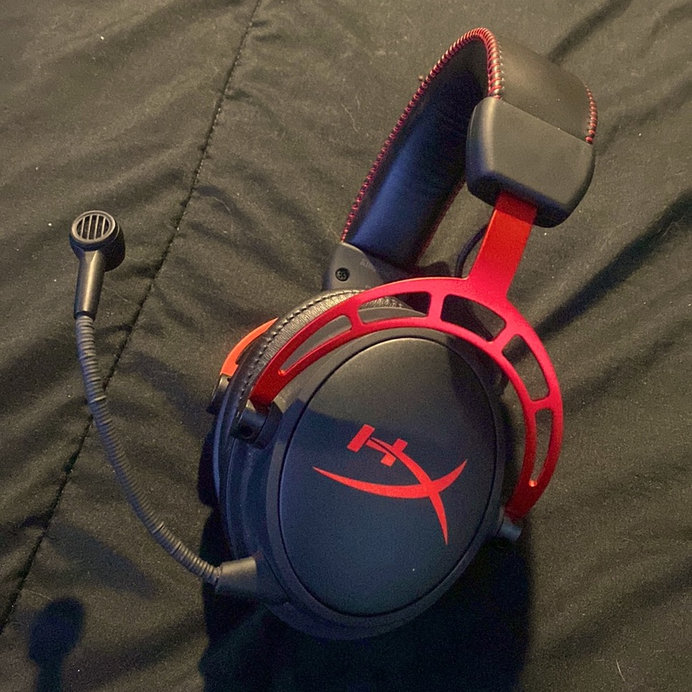 hyper x cloud alpha s wired 7.1 headset Red/Black
